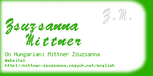 zsuzsanna mittner business card